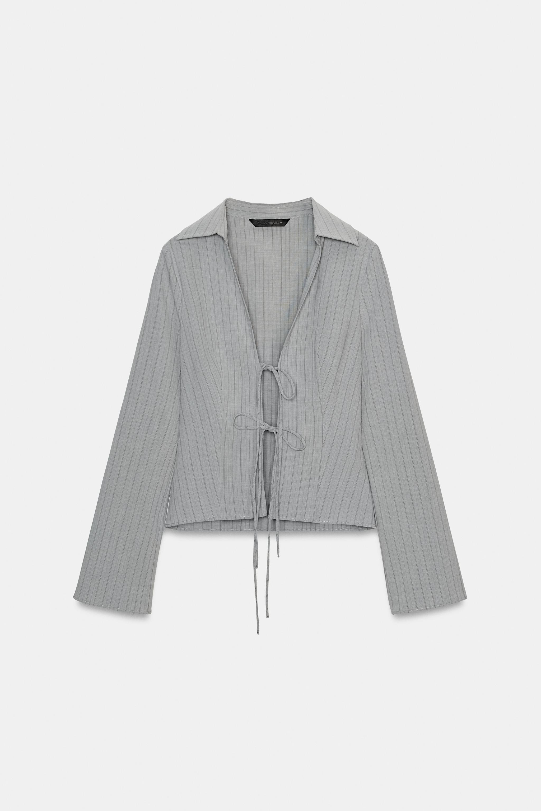CHEMISE À RAYURES AVEC LIENS